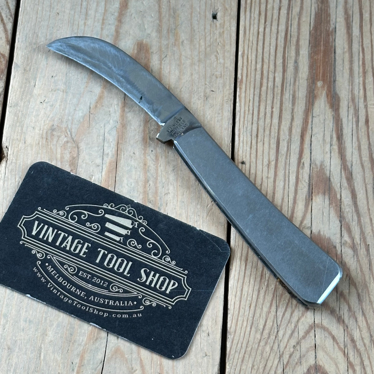 K66 COOL! Vintage Sheffield made England HAWKSBILL folding pocket KNIFE