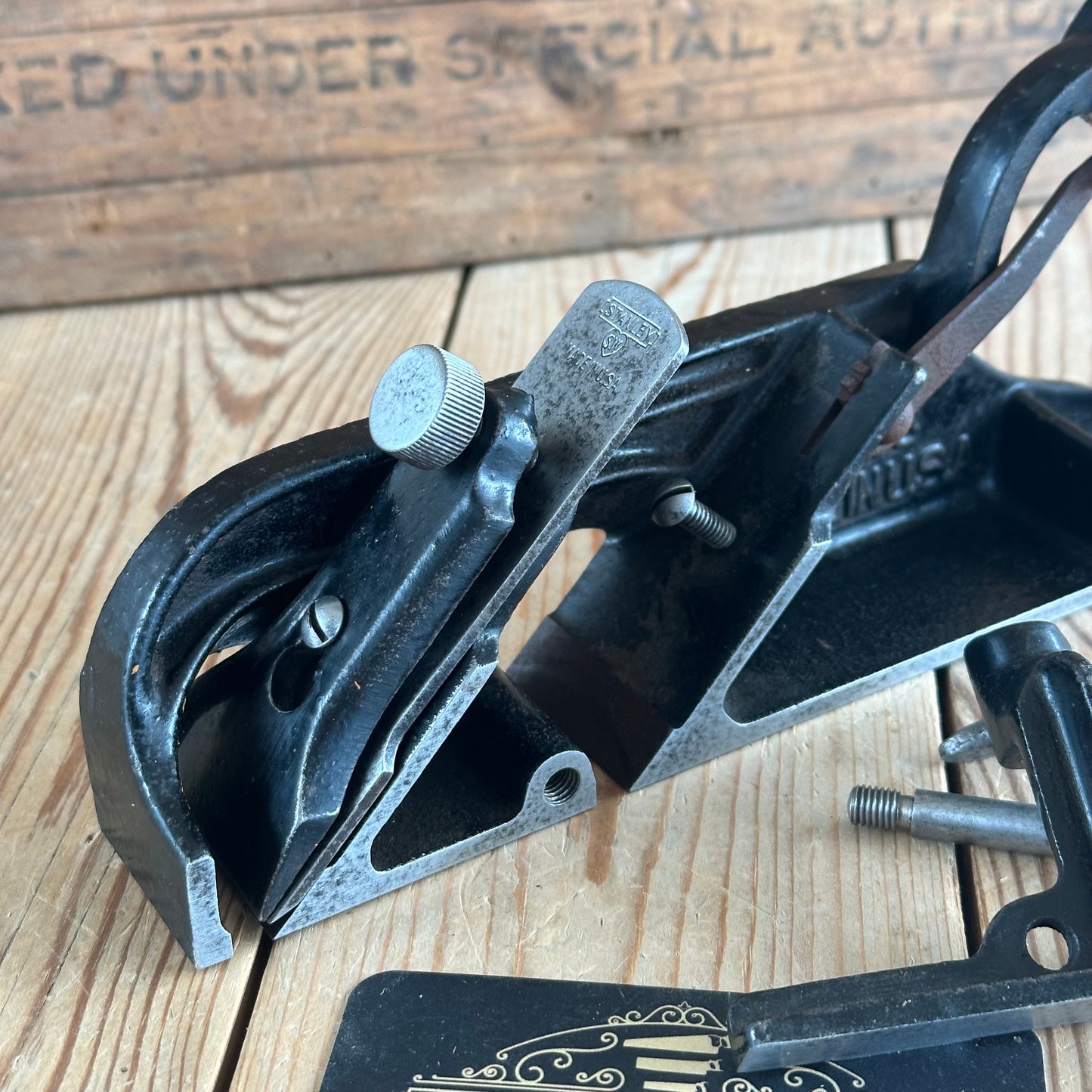 H2355 Vintage STANLEY USA Sweetheart No.78 Duplex RABBET rebate plane