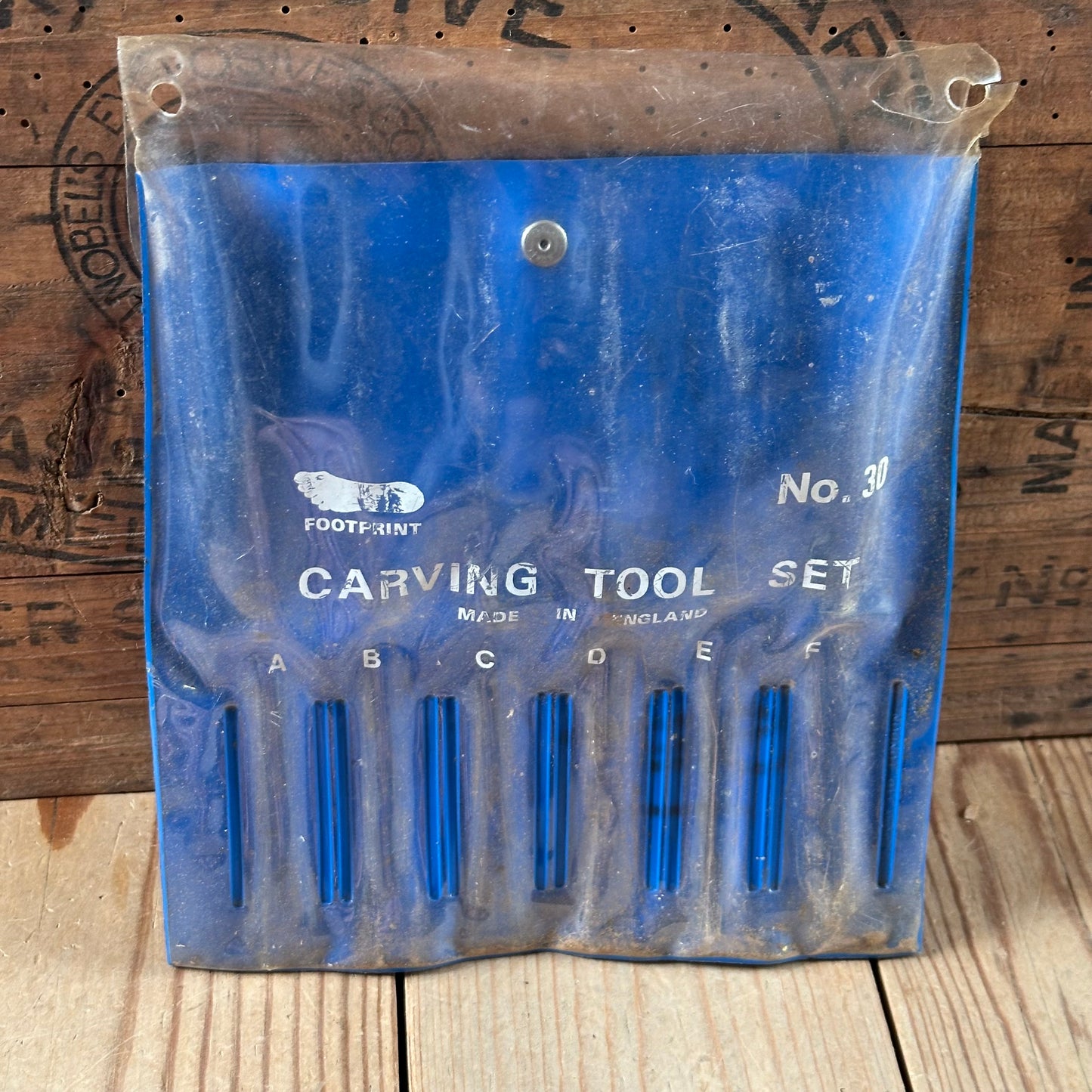 N1831 Vintage 6 x FOOTPRINT England Carving CHISEL Set Gouges
