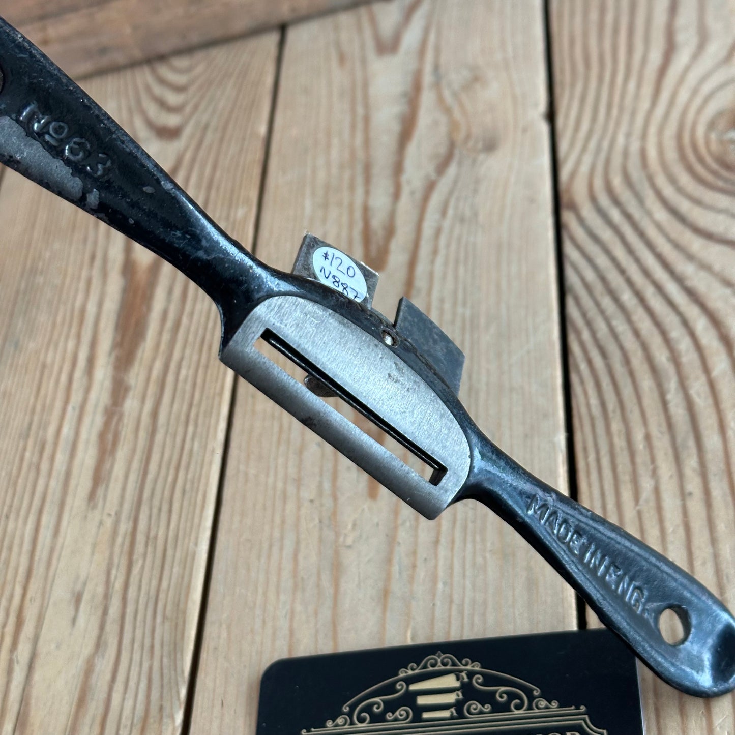 N887 Vintage STANLEY No:63 convex SPOKESHAVE Spoke shave