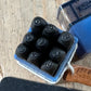 D1638 Vintage set of 9 tiny NUMBER PUNCHES metal jewellery leather stamps tools