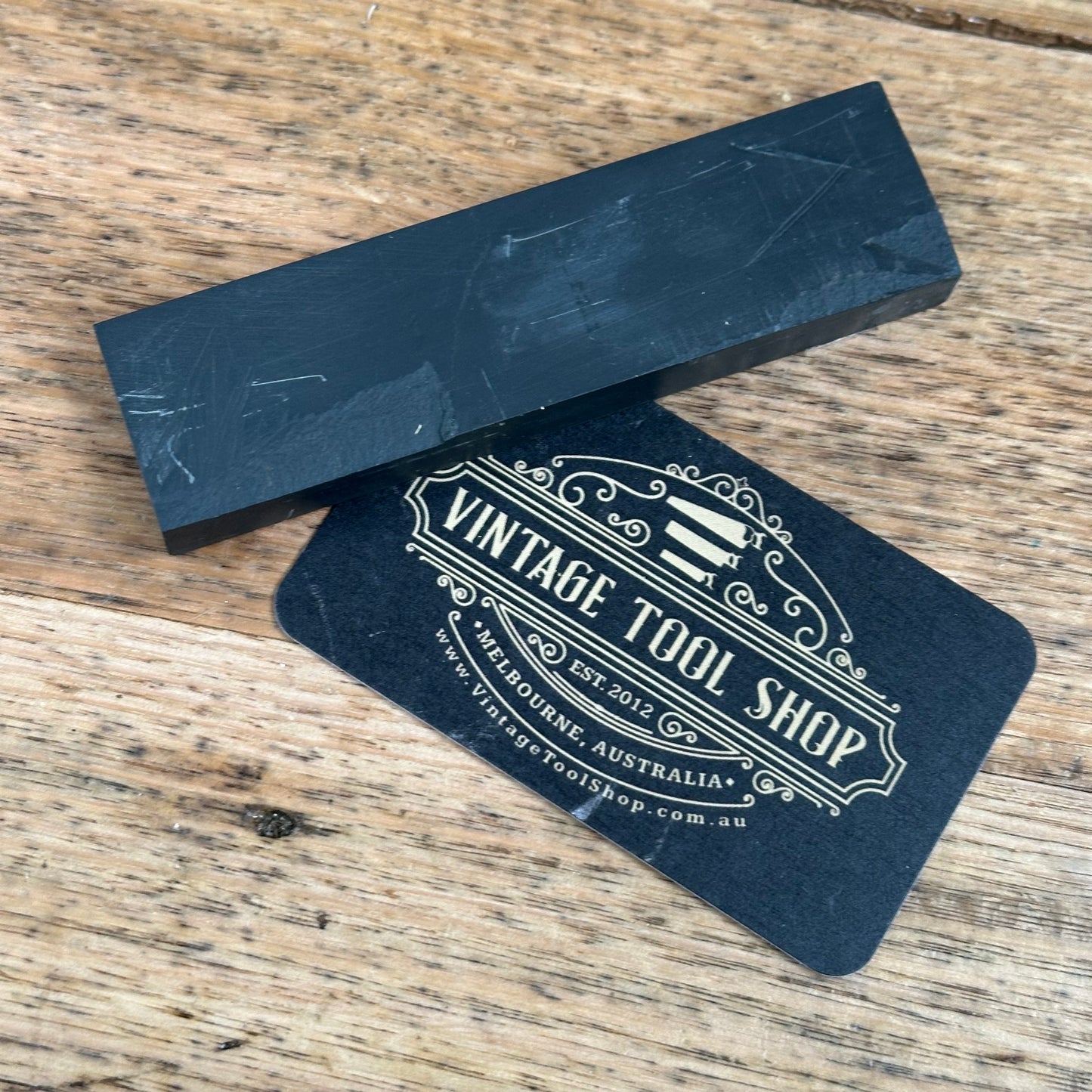 A387 Vintage Unusual Strata German mottled Thuringian SLATE Razor BARBER HONE sharpening stone waterstone