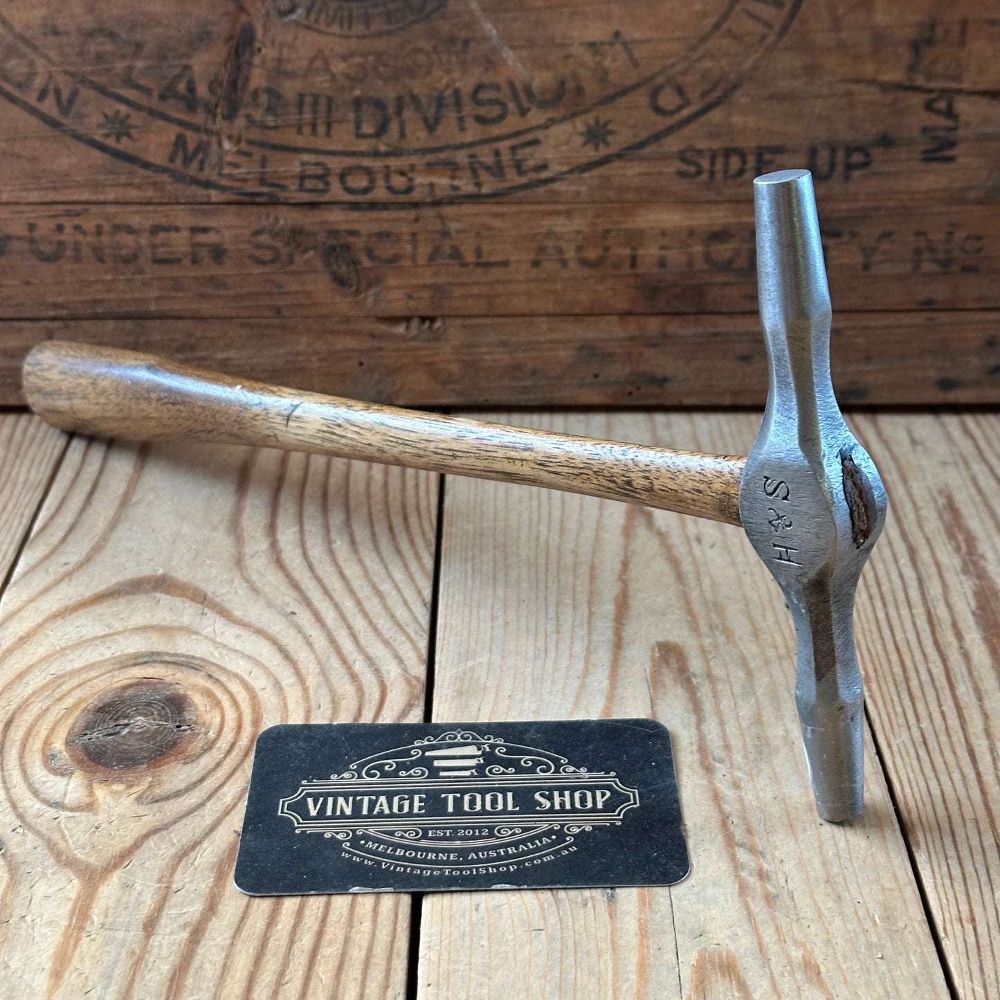 H2123 Nice! Vintage METALWORK Double Face HAMMER jewellers tool