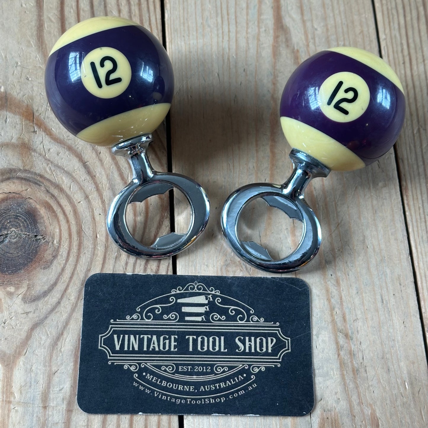 TRB NEW! AUSTRALIAN made POOL BALL BOTTLE OPENERS by TONY RALPH