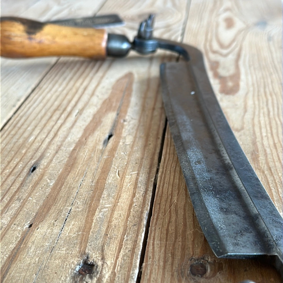 PL114 Vintage JAMES SWAN USA 10” folding handle wood shaving DRAWKNIFE draw knife