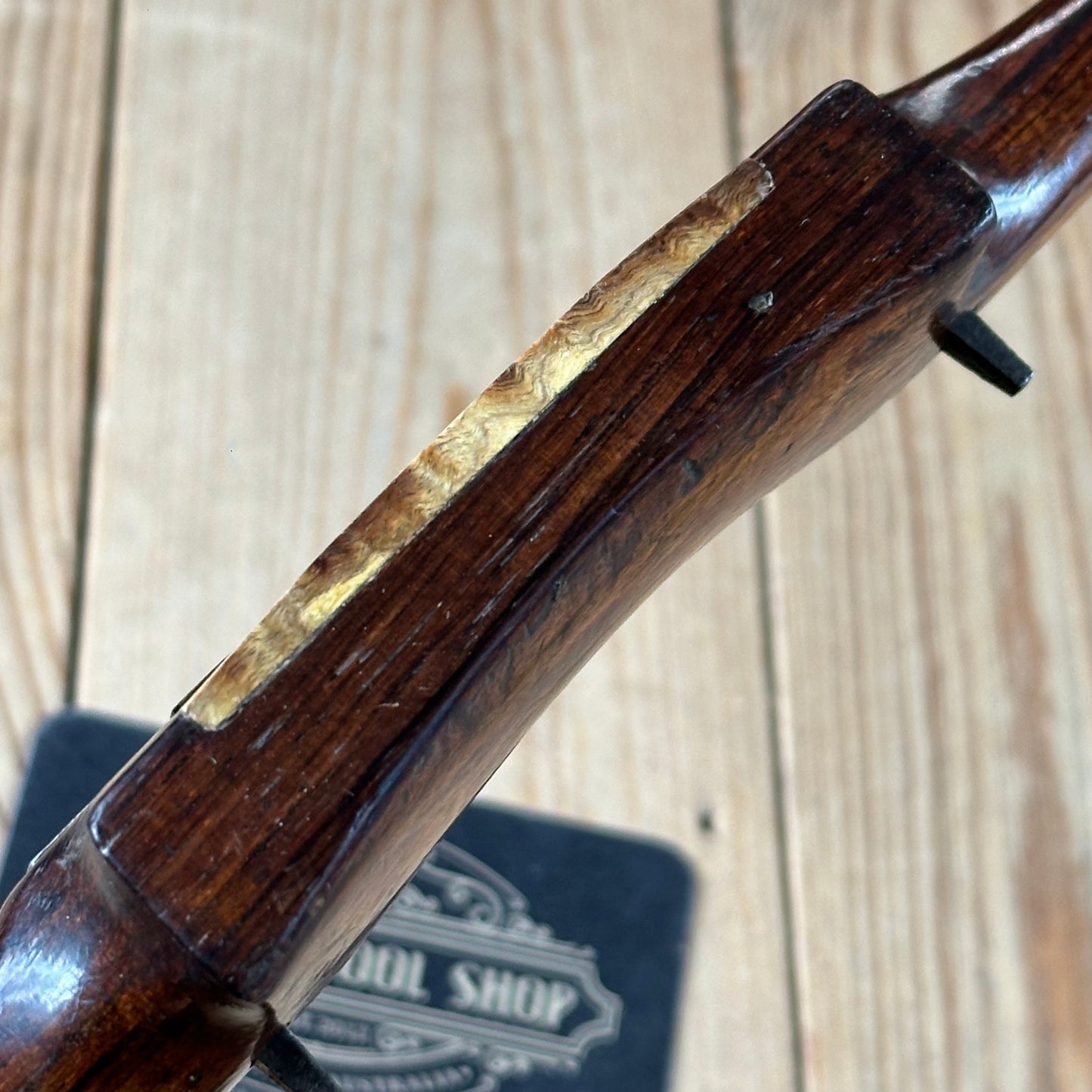SOLD. H543 Vintage BRAZILIAN Rosewood & Gidgee SPOKESHAVE spoke shave