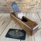 Y1502 OLD! Antique FRENCH smoothing PLANE with cool BALLOON shaped escapement