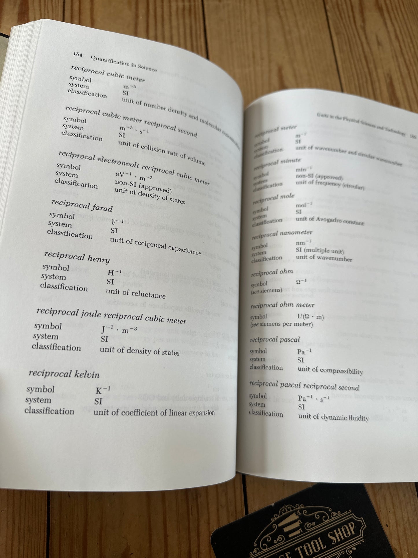 XBN111 Vintage BOOK QUANTIFICATION in SCIENCE The VNR Dictionary of Engineering Units and Measures by M.Melaragno