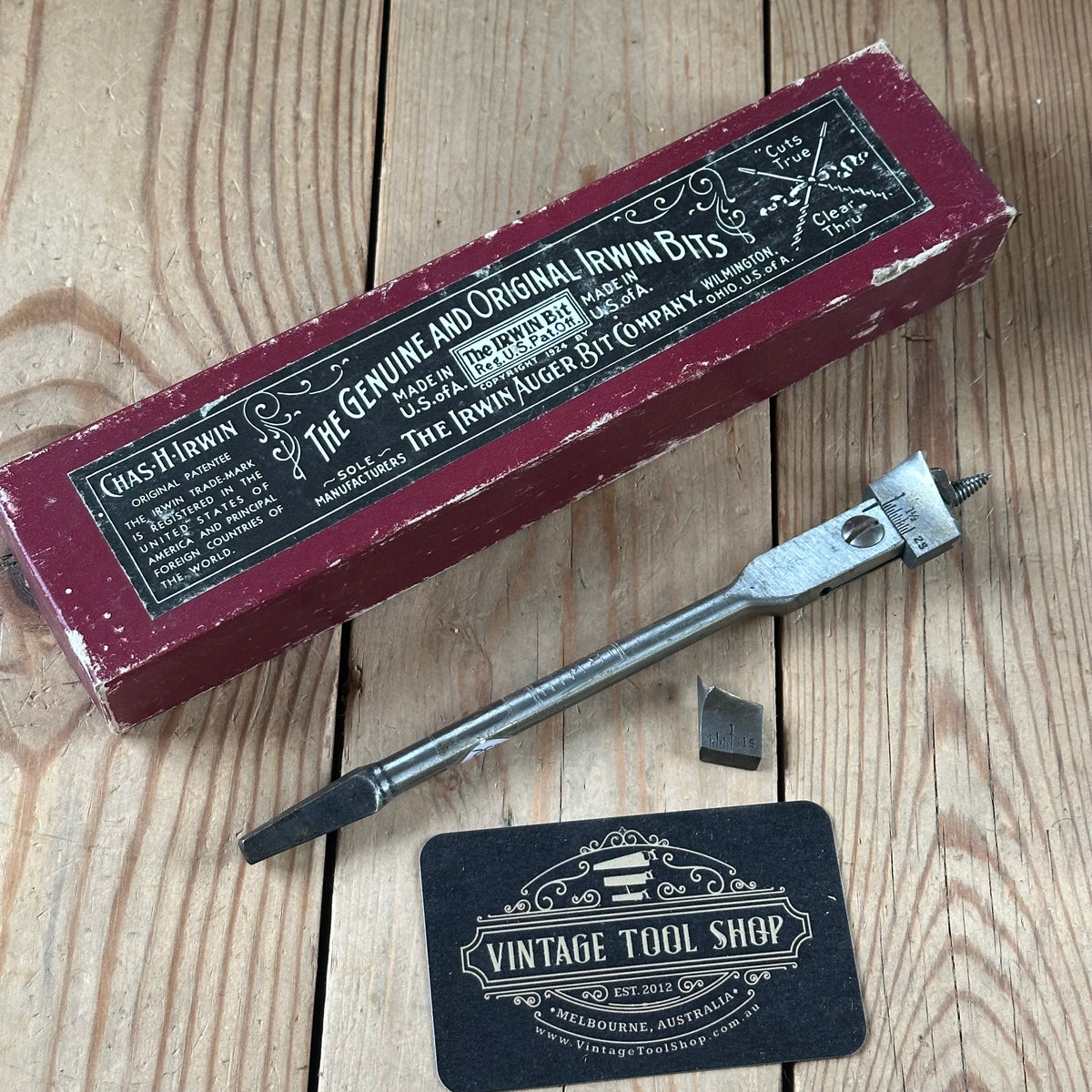 N1832 NEW OLD STOCK! Vintage IRWIN USA No.1 expansive DRILL BIT IOB