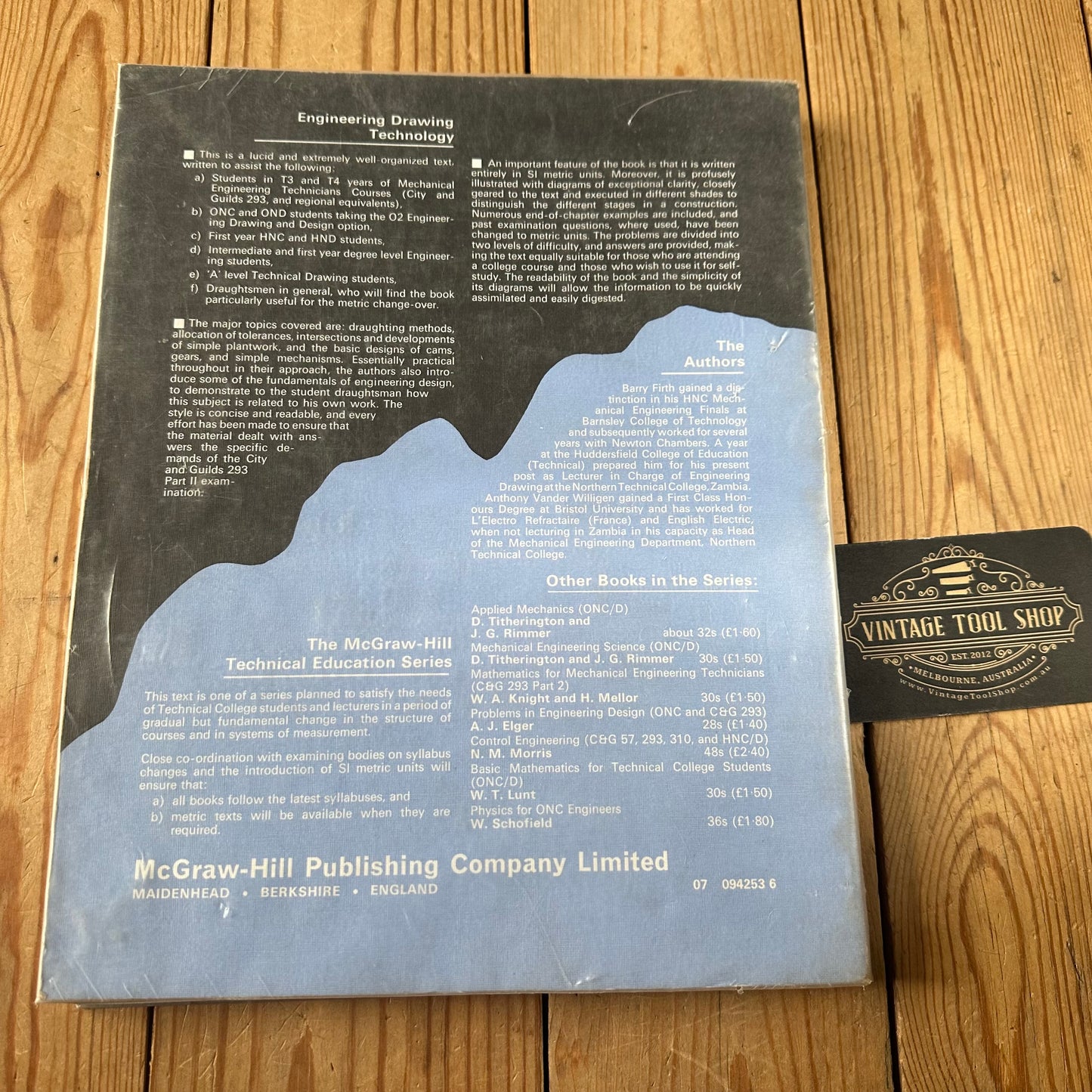 XBN54 Vintage BOOK ENGINEERING DRAWING TECHNOLOGY by C.B.Firth & A.W.Vander Willigen