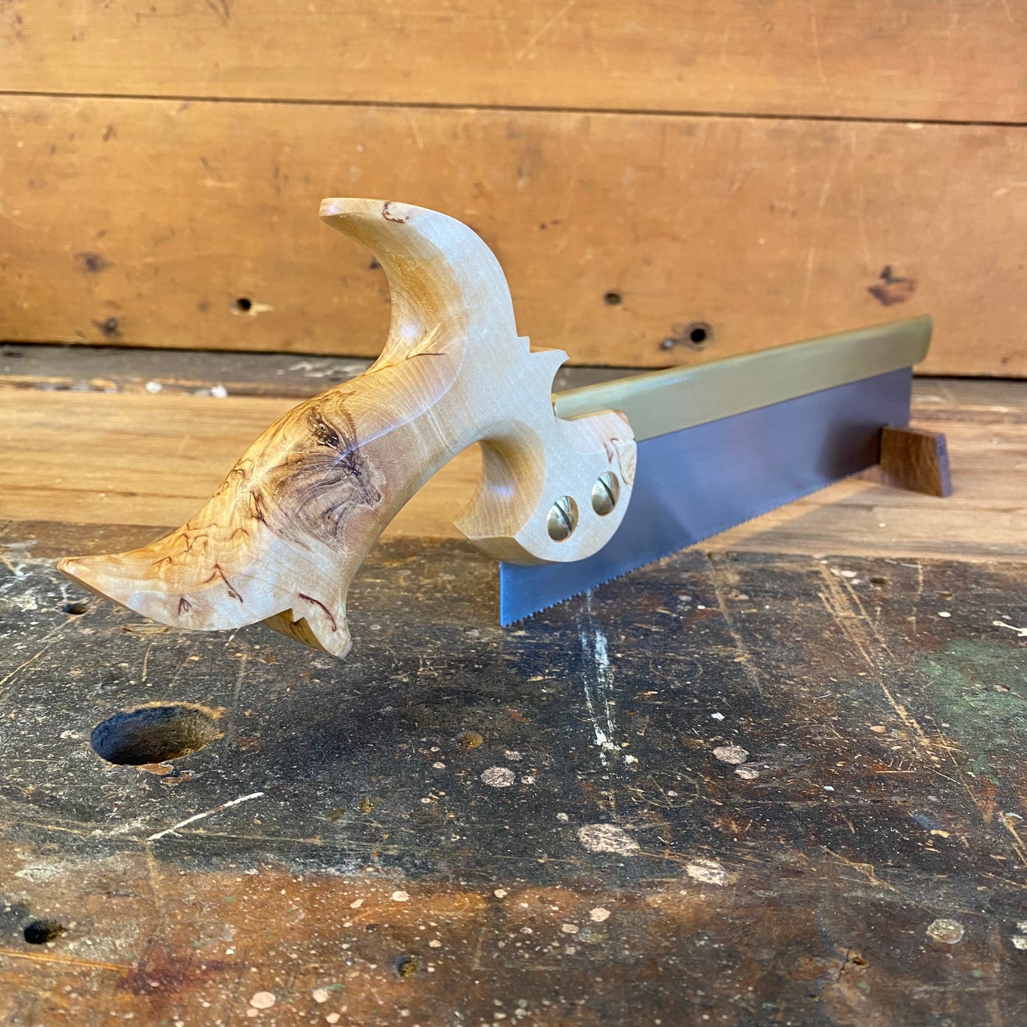 VHS201 HERITAGE SAWS Custom 10” 13PPI crosscut KENSINGTON model CARCASS SAW with MASUR BIRCH handle