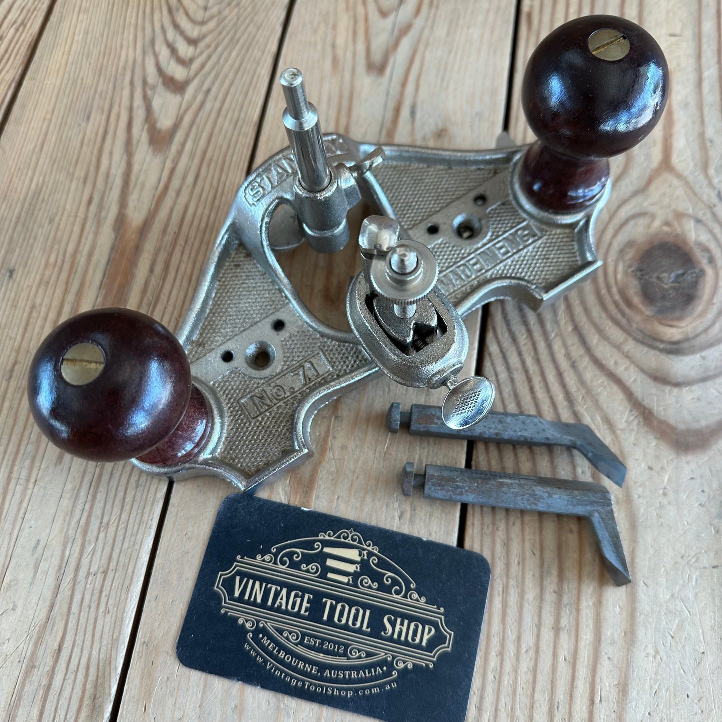 H1766 Vintage STANLEY England No.71 Router PLANE IOB