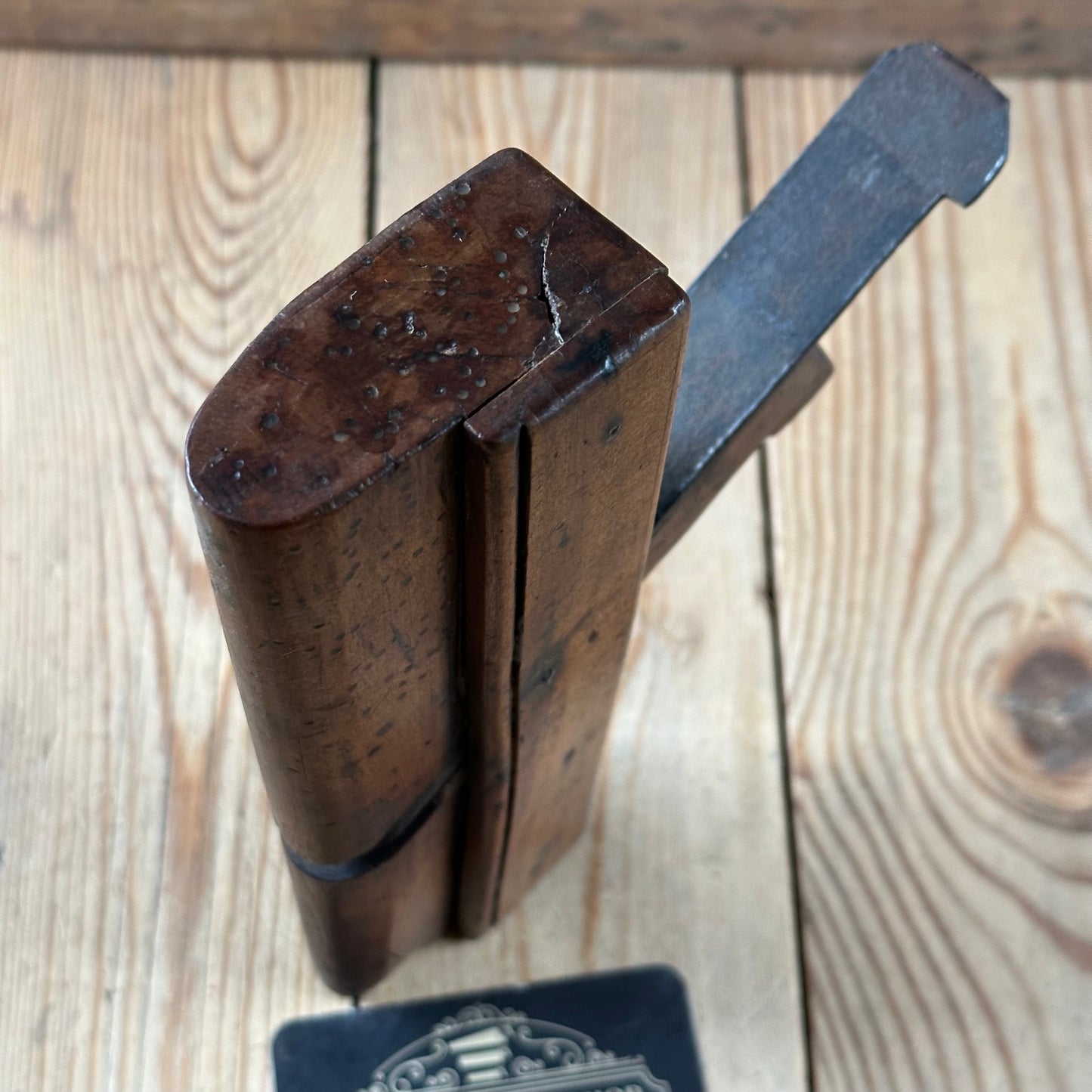 Y574 Antique FRENCH Wooden moulding PLANE display
