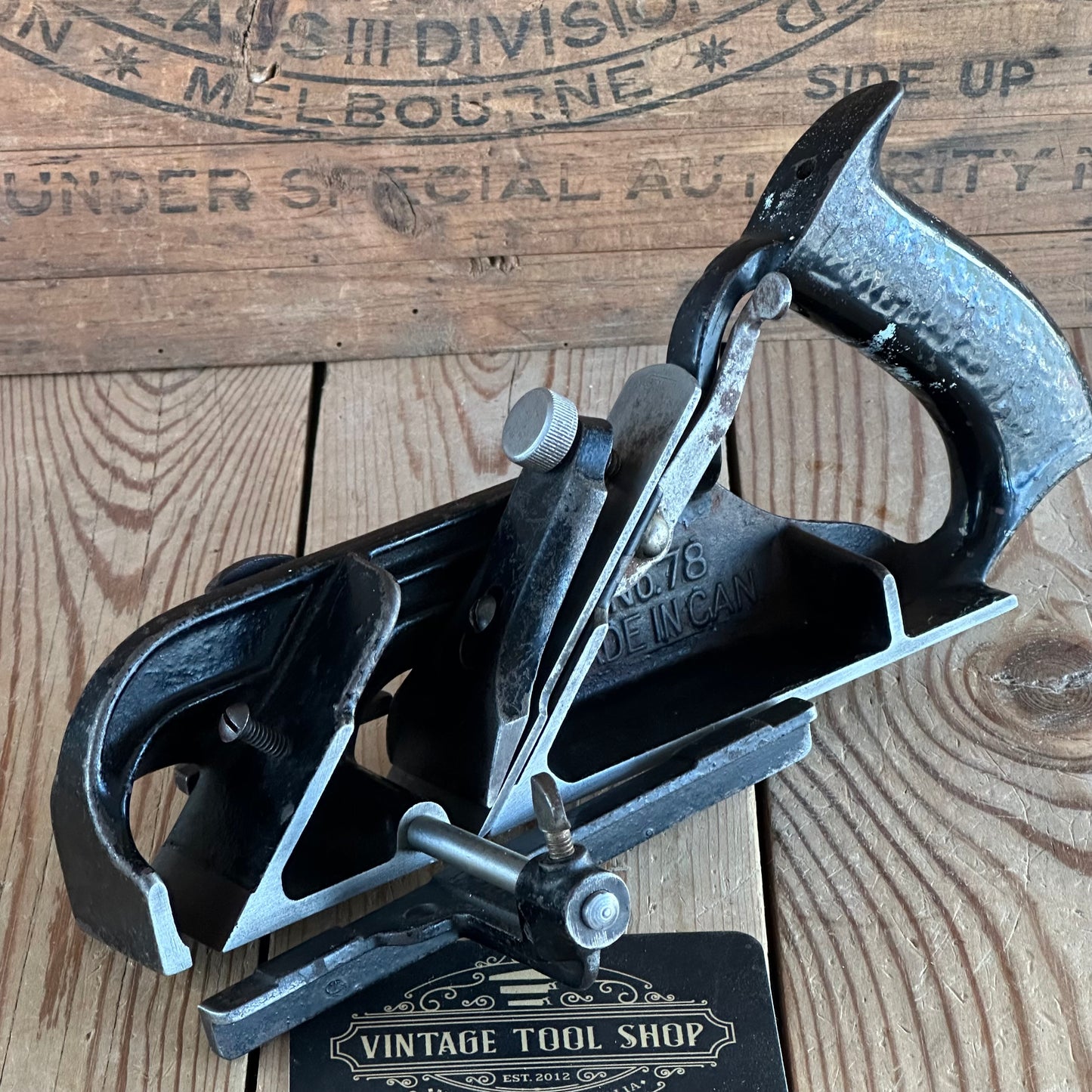 N606 Vintage STANLEY Canada SWEETHEART No.78 Duplex RABBET rebate plane