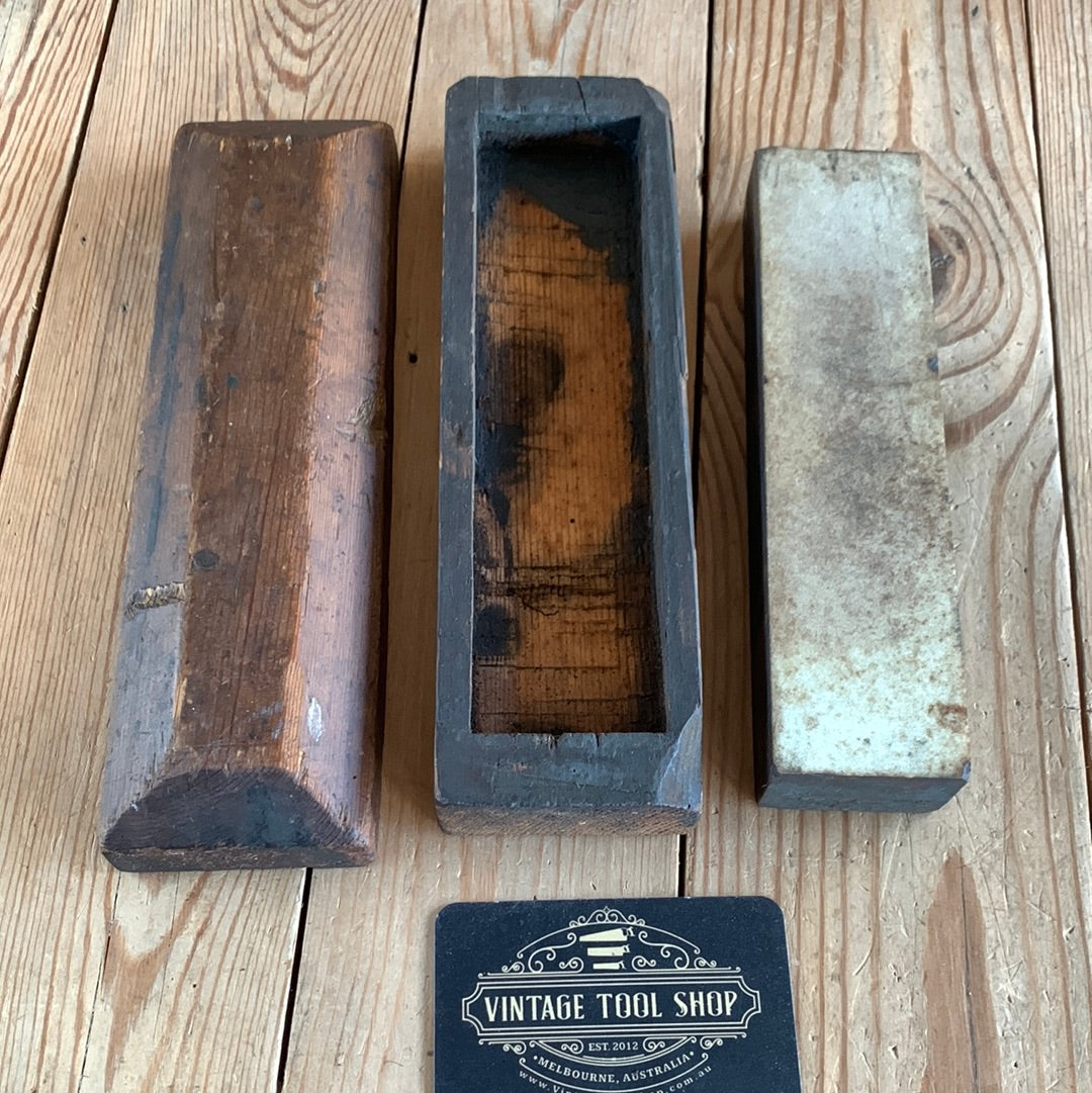 SOLD D867 Vintage ARKANSAS WASHITA STONE Natural Sharpening OILSTONE in box