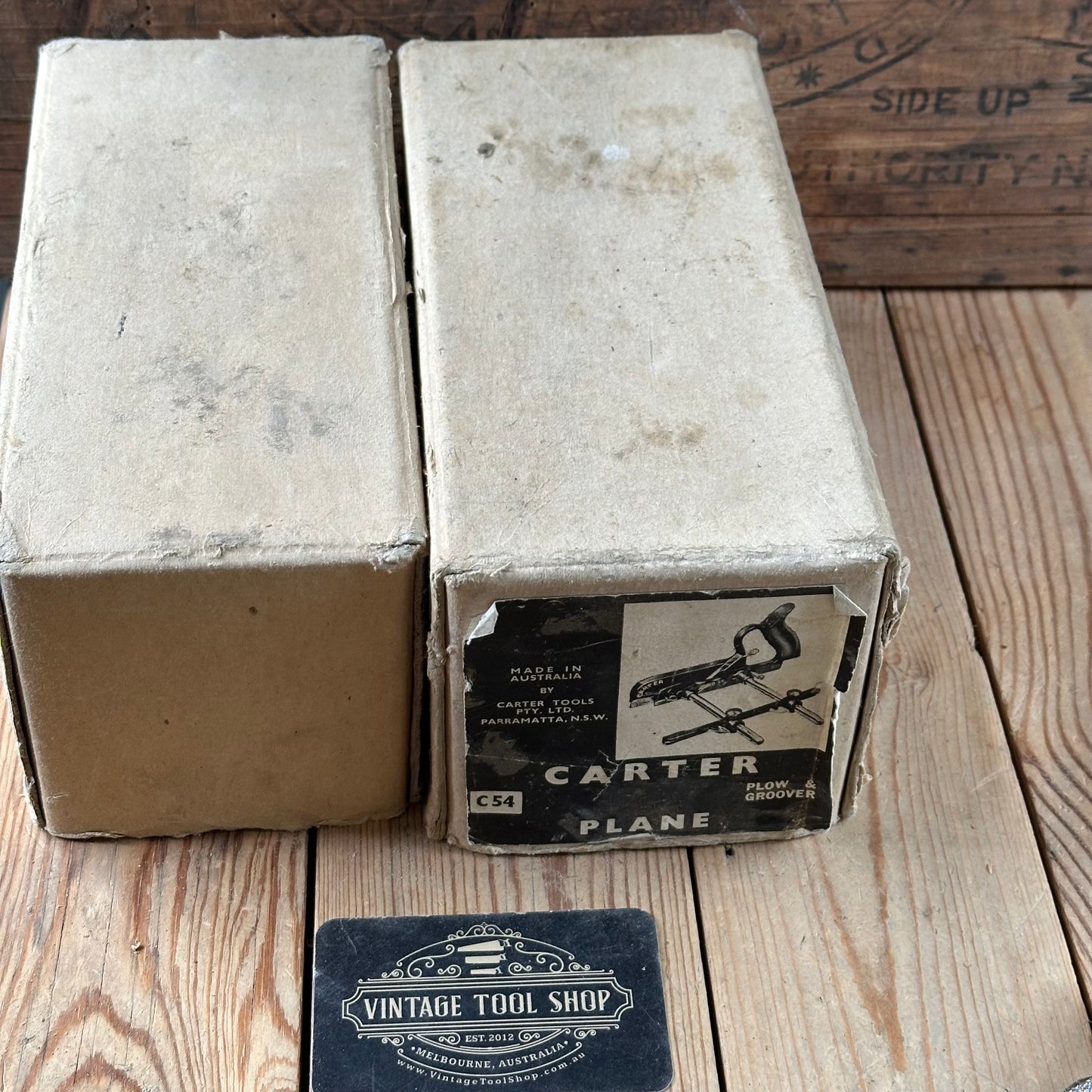 N894 Vintage 1945-1955 CARTER Australia No:C54 plow & groover + 7 x cutters PLANE IOB