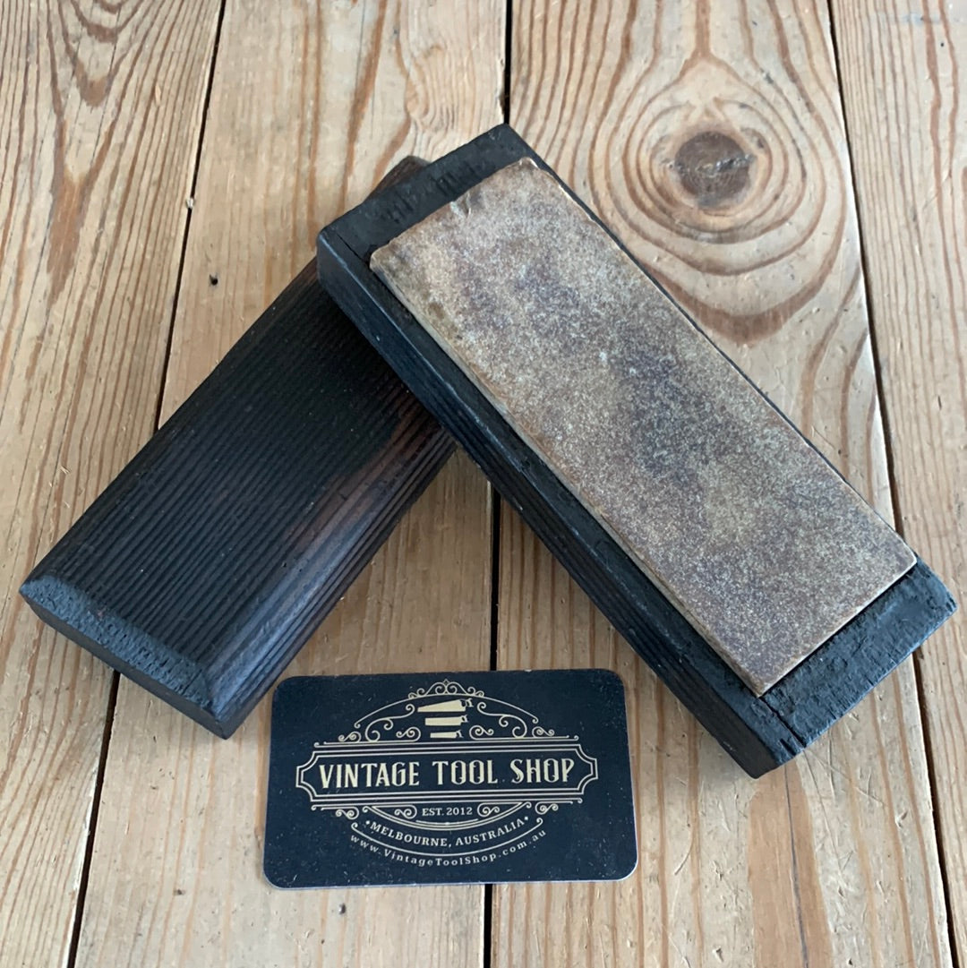 T9349 Vintage ARKANSAS WASHITA STONE Natural Sharpening OILSTONE in box