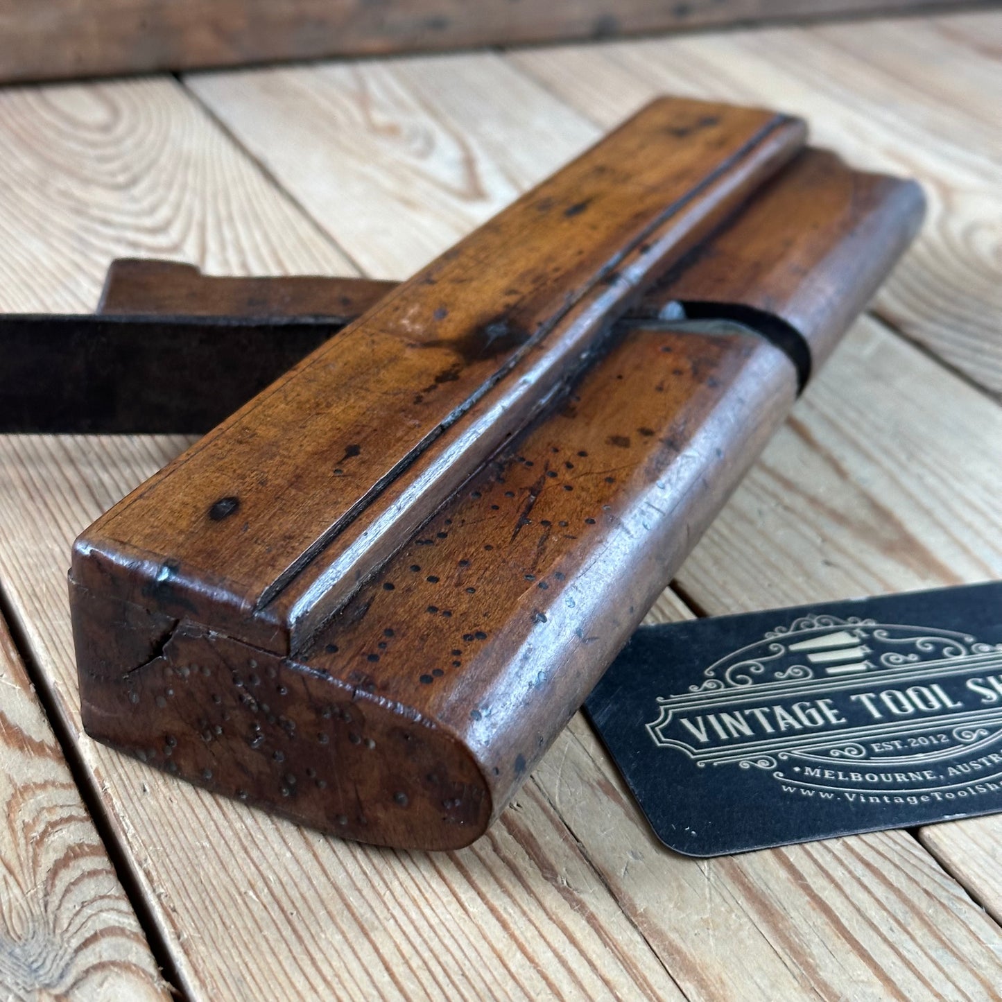Y574 Antique FRENCH Wooden moulding PLANE display
