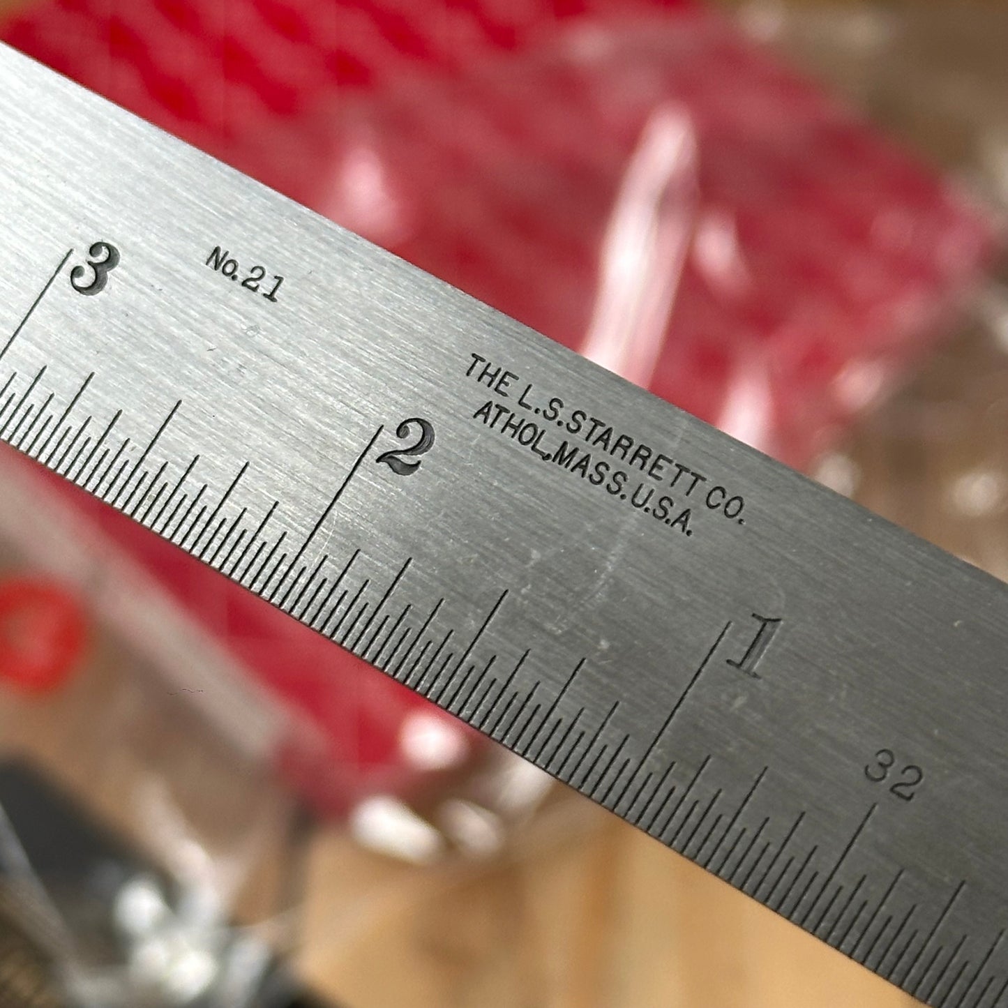 H2450 Vintage STARRETT USA No.21 thin steel metal SQUARE IOB