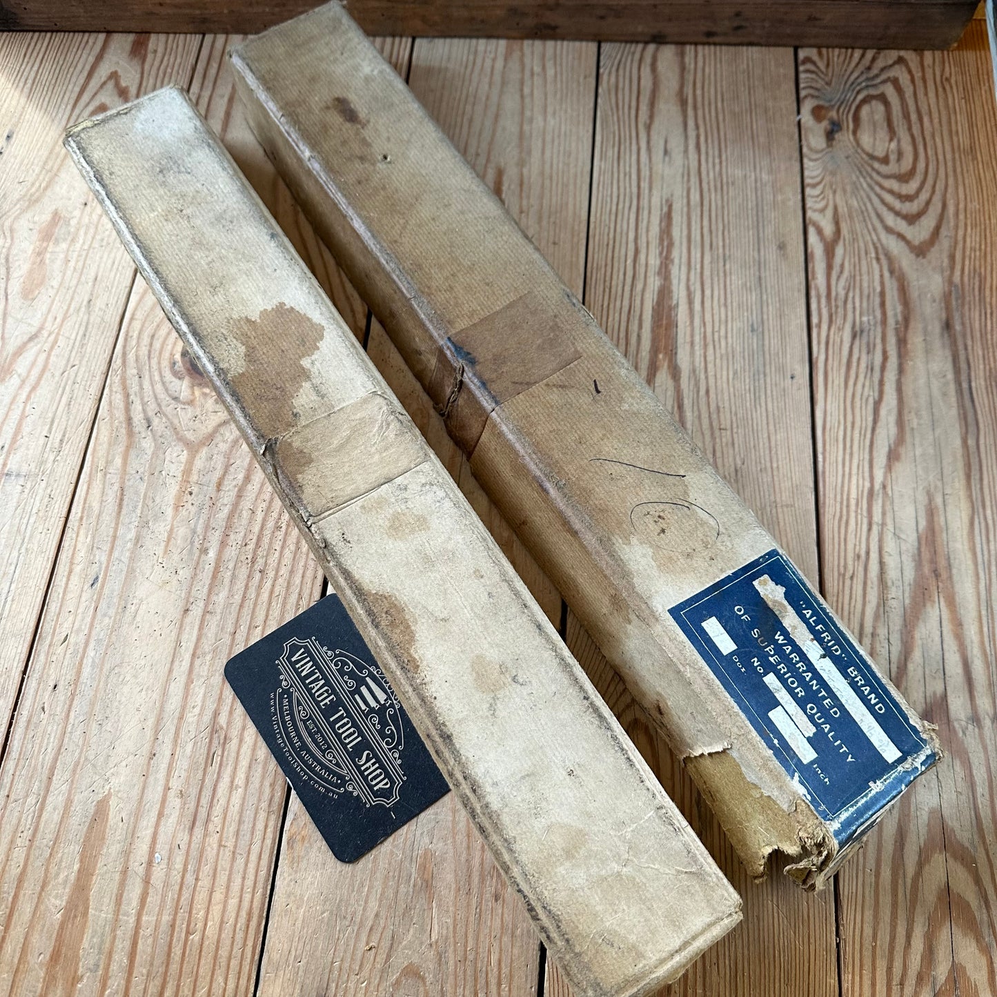 H2498 Vintage set of 6 x FORD PATTERN AUGER BITS IOB by MILLERS FALLS