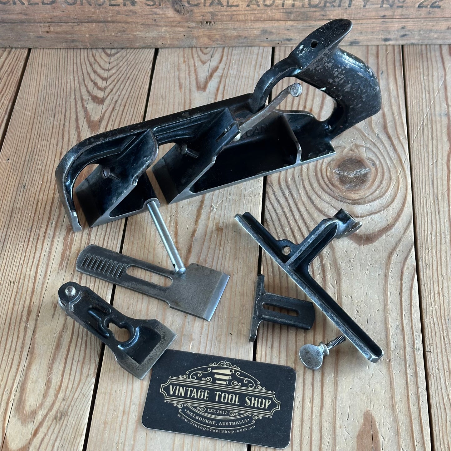 N606 Vintage STANLEY Canada SWEETHEART No.78 Duplex RABBET rebate plane