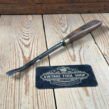 H2034 Vintage HERRING BROTHERS England 17mm Reverse Bent Fishtail Carving CHISEL