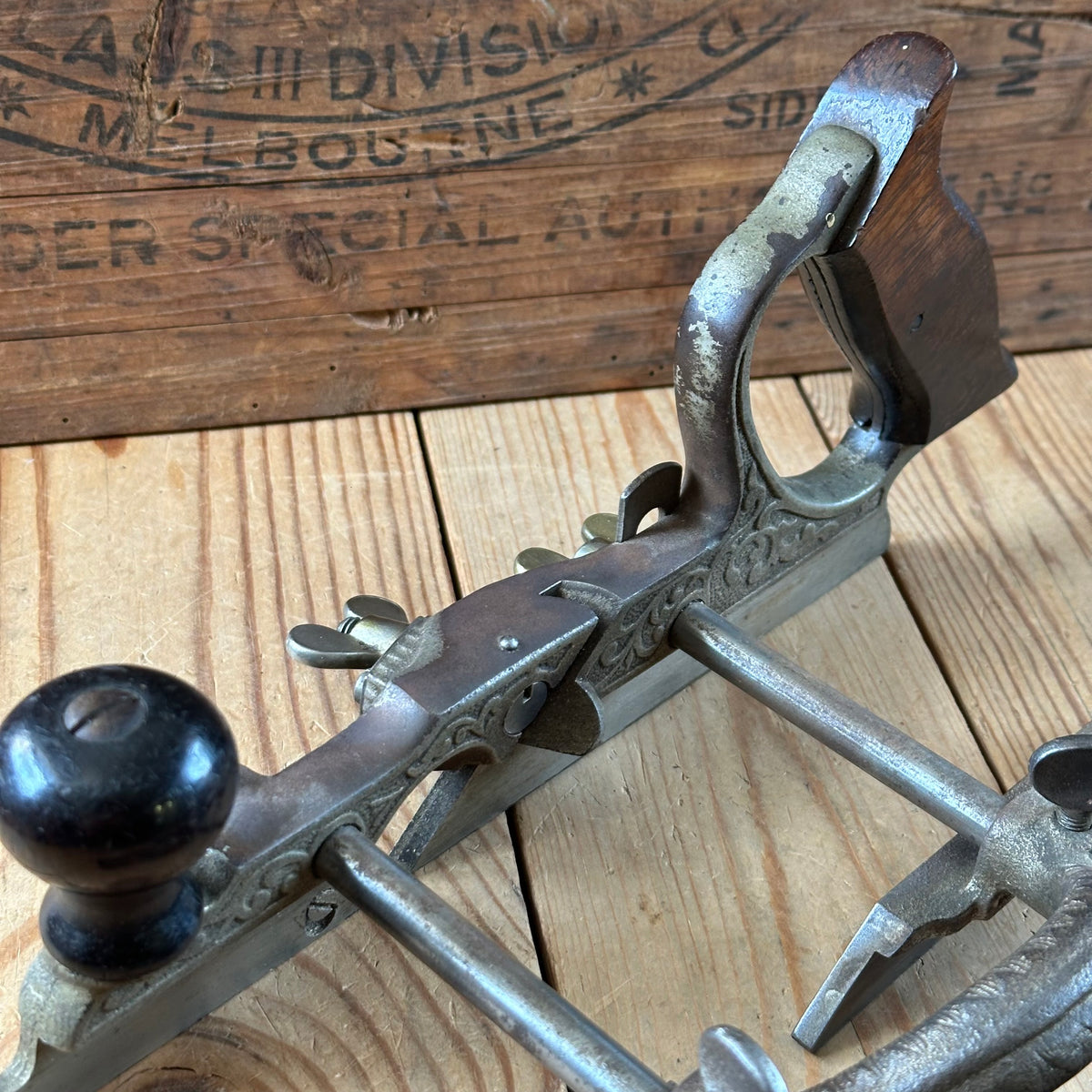 C6 COMPLETE! Antique STANLEY USA No.46 Combination PLANE with 10 cutters