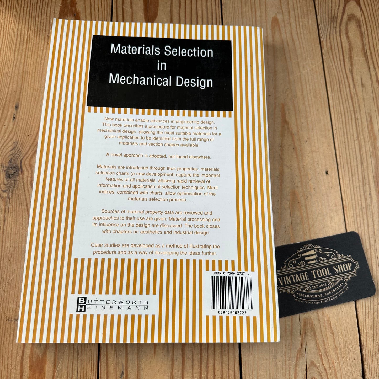 XBN75 Vintage 1992 BOOK MATERIALS SELECTION in MECHANICAL DESIGN by M.F.Ashby