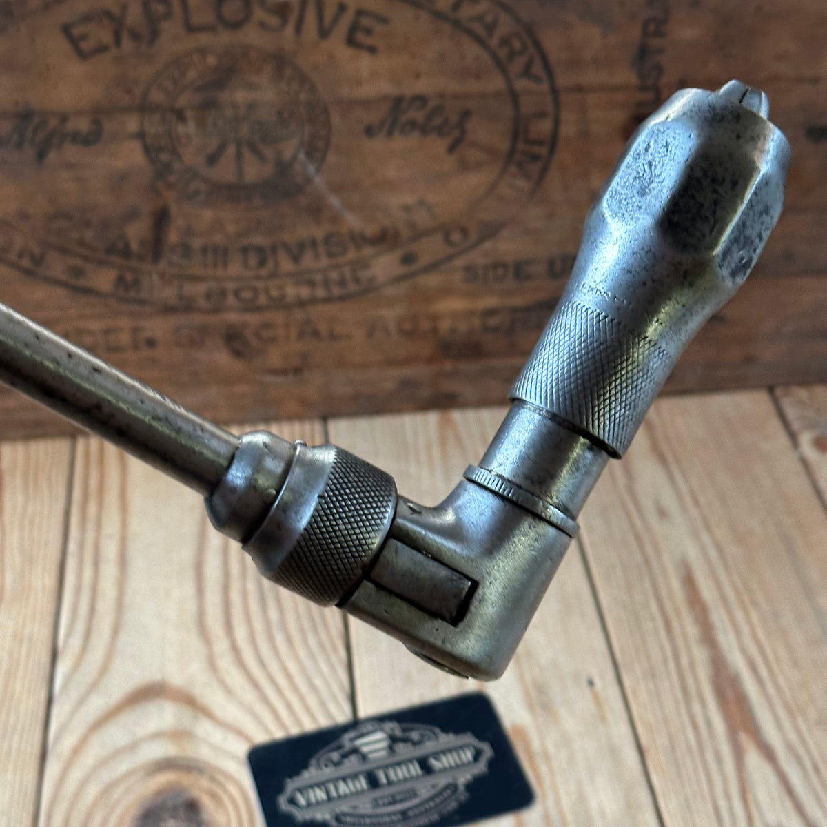 H2078 LARGE! Antique MILLERS FALLS USA 14” BRACE Brace with COCOBOLO handles