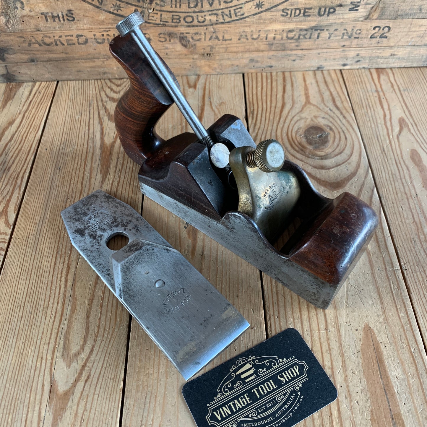 SOLD H551 Antique NORRIS London A3 Infill Smoothing PLANE