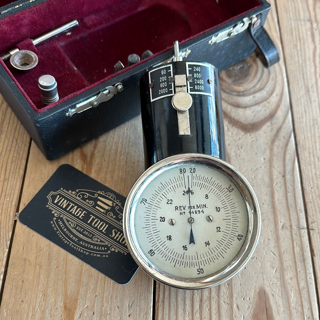 SOLD H1131 Vintage TACHOMETER Rev. counter GAUGE DISPLAY