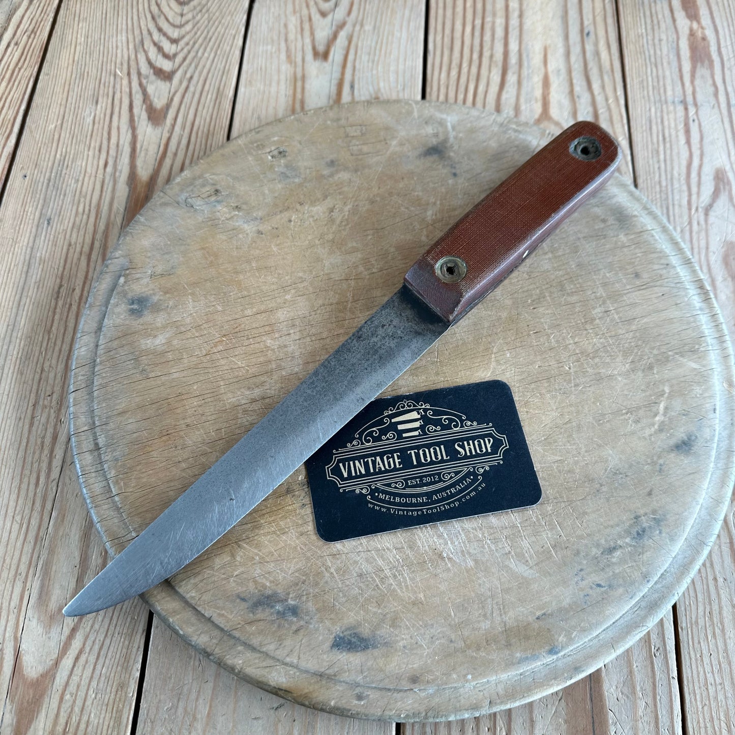 H946 Vintage User Made CARBON STEEL carving kitchen KNIFE