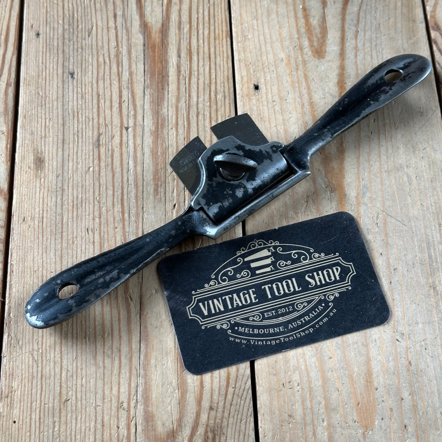 D2052 Vintage Stanley England No:63 convex SPOKESHAVE Spoke shave with NOS blade