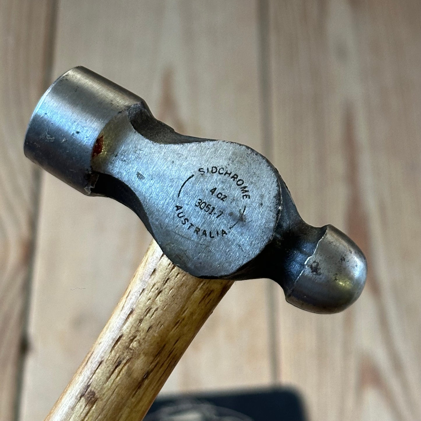 N1858 RARE SIZE! Vintage SIDCHROME Australia small 4oz BALL PEEN pein Hammer