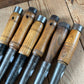 H2522 Vintage set of 6 x WARD & PAYNE & MARPLES Socketed Framing CHISELS