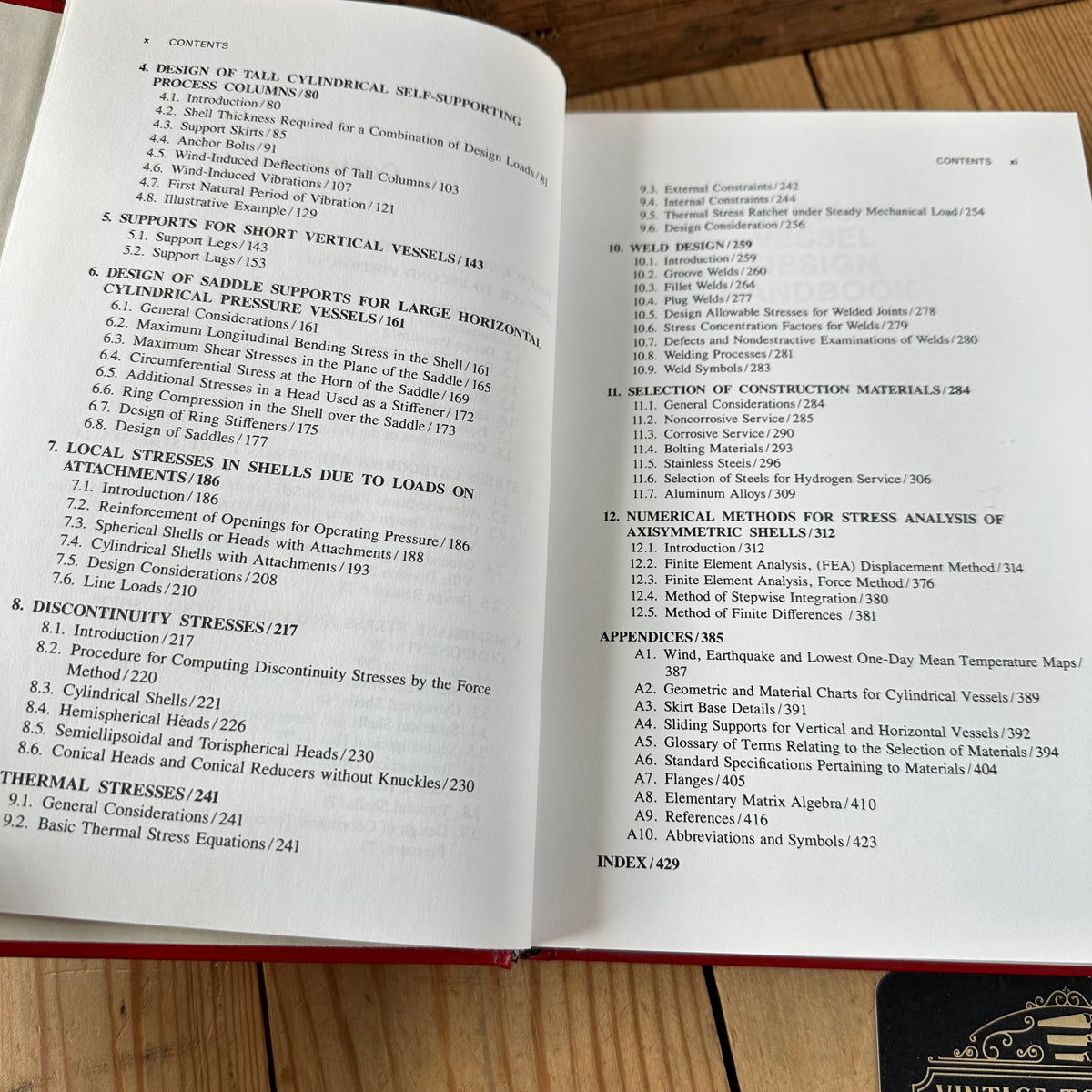 N2026 Vintage 1986 BOOK PRESSURE VESSEL DESIGN HANDBOOK 2nd edition by H.H.Bednar