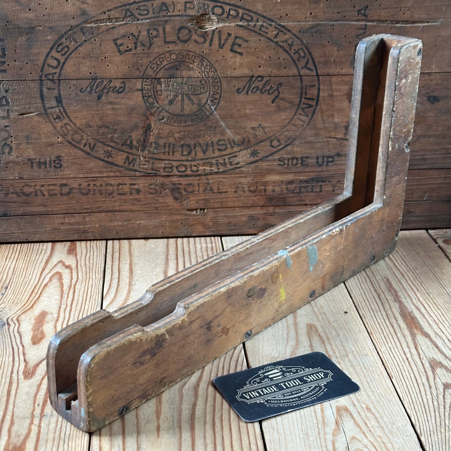 H2429 NICE! Vintage MOORE & WRIGHT 14” England Engineers METAL SQUARE