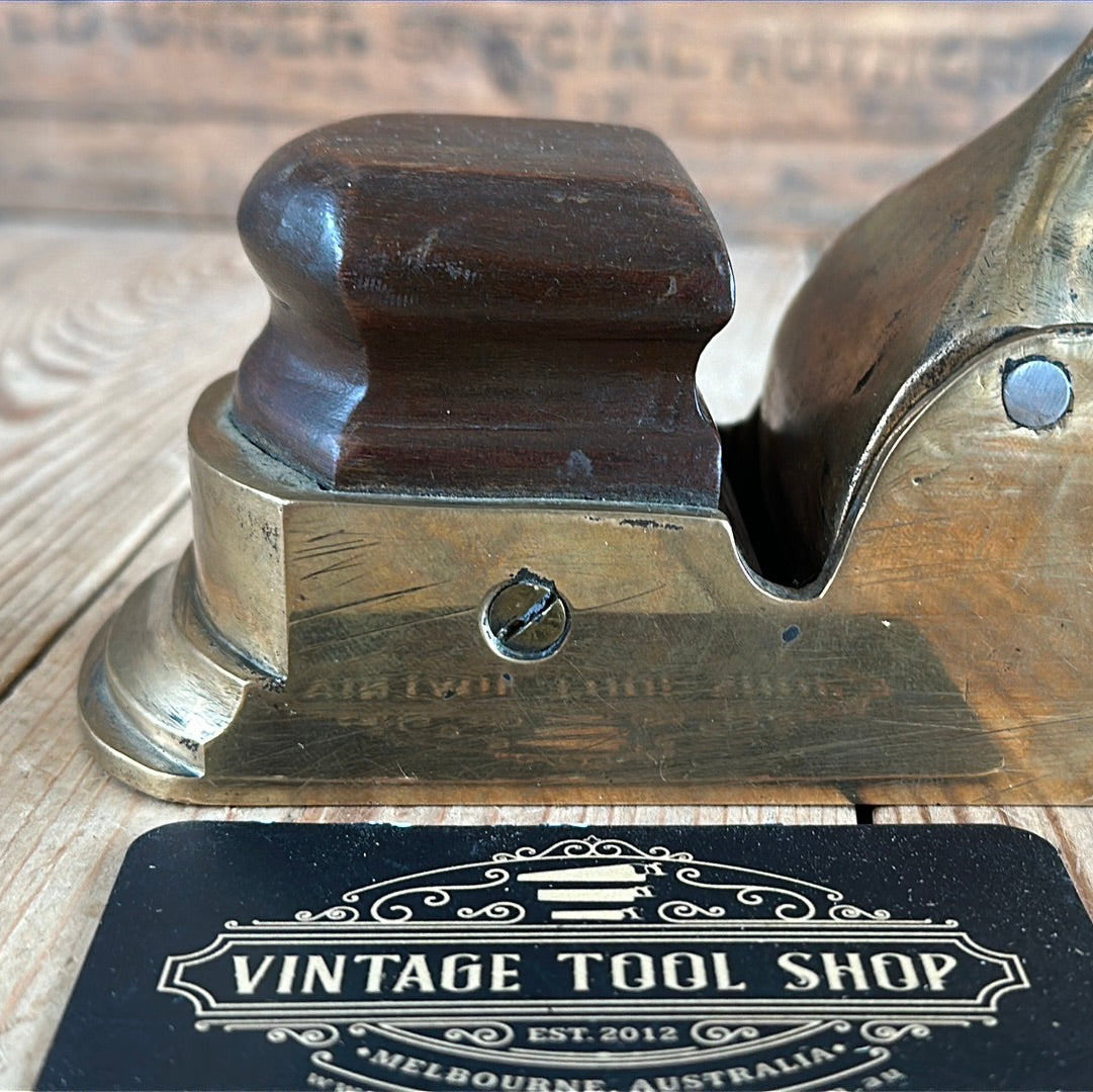 N718 GORGEOUS! Antique GUNMETAL SCOTTISH Style infill SMOOTHING plane