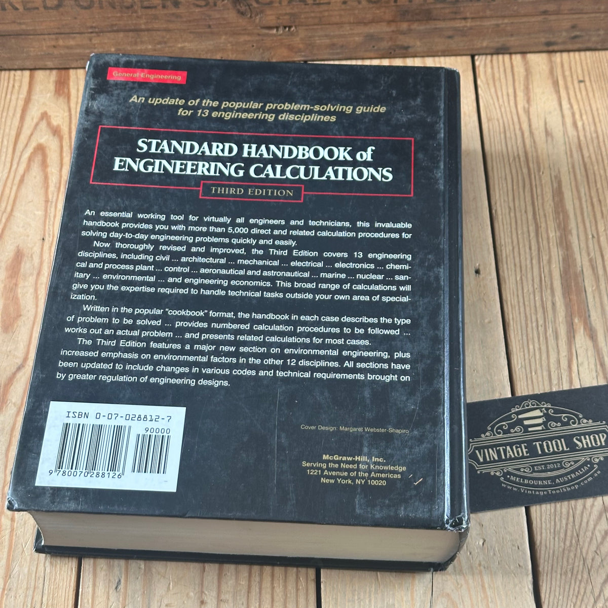 N2052 HANDY! Vintage BOOK STANDARD HANDBOOK of ENGINEERING CALCULATIONS 3rd edition by T.G.Hicks
