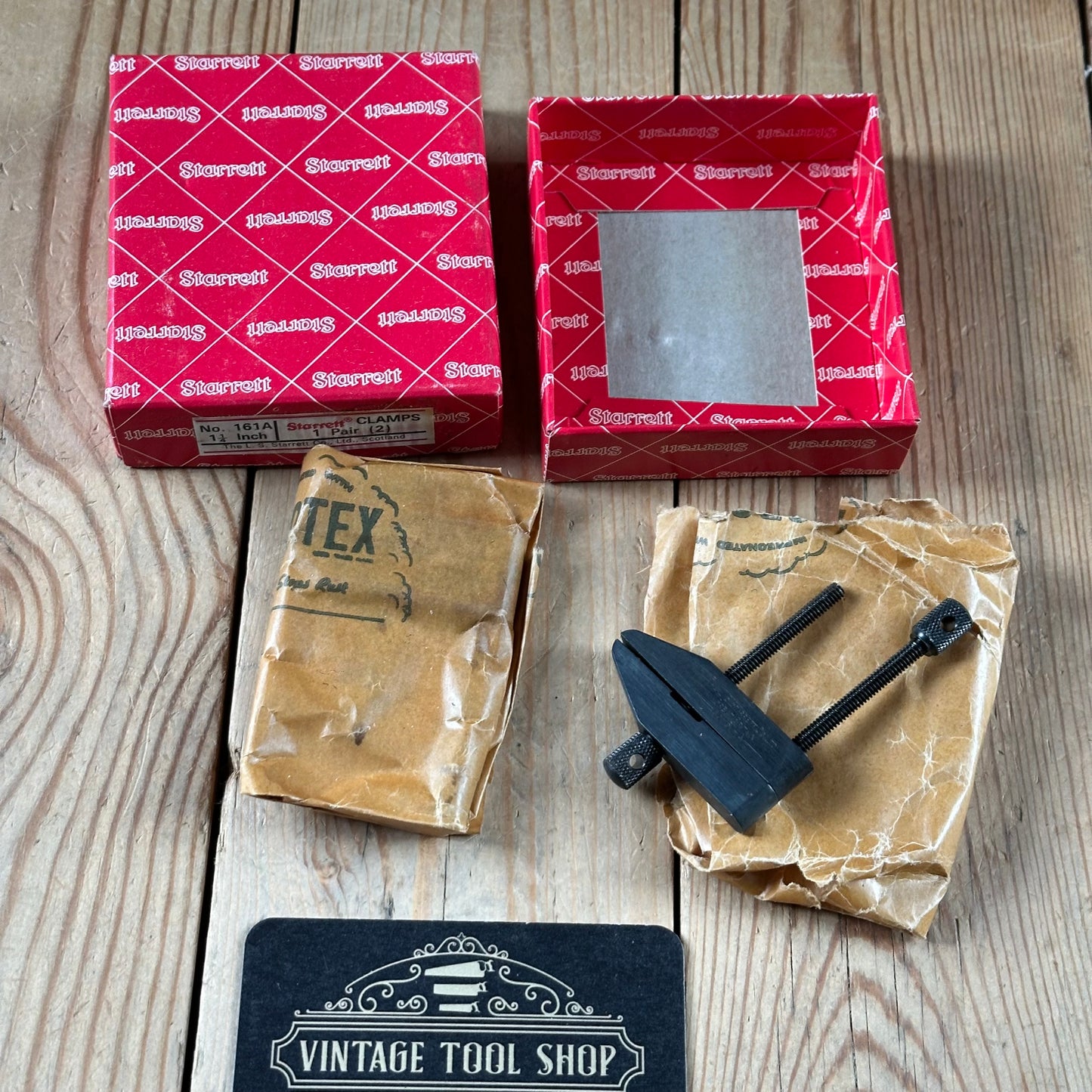 H2449 Vintage STARRETT USA No.161A pair of mini CLAMPS