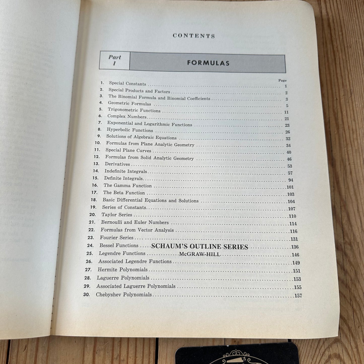 XBN135 Vintage 1997 BOOK Schaum’s MATHEMATICAL HANDBOOK by M.R.Spiegel