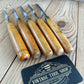 T9438 Vintage set of 5 x MARPLES woodcarving CARVING Vee GOUGES & chisels BOXWOOD Handles