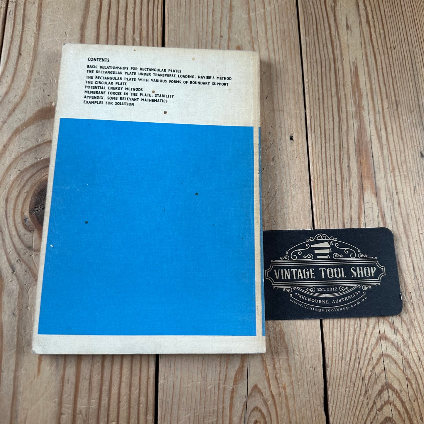 XBN72 Vintage 1964 BOOK ELEMENTARY THEORY of ELASTIC PLATES by B.G.Neal
