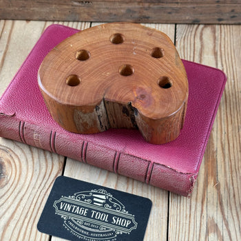 VD2310 Vintage Tasmanian HUON PINE wooden PEN HOLDER HOME DECOR