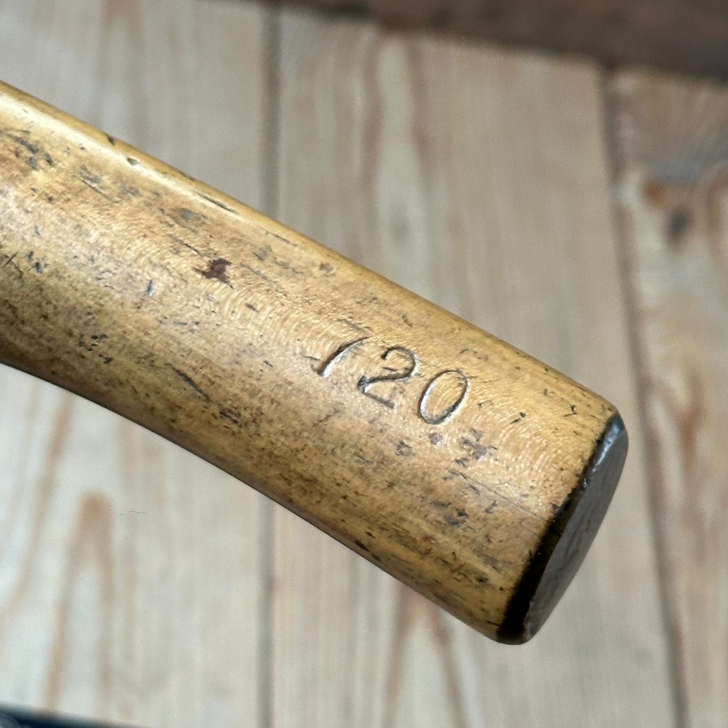 H2455 Vintage BOXWOOD Lead DRESSING STICK plumbers mallet