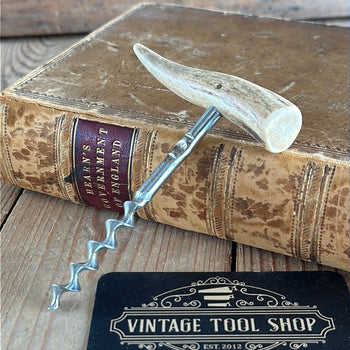SOLD H881 Vintage STAG ANTLER handle BOTTLE OPENER CORKSCREW