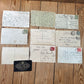 VD0-14 Vintage 9x sepia ENGLISH POSTCARD series 1903-1934 stamps handwritten souvenir post cards junk journal diary collection