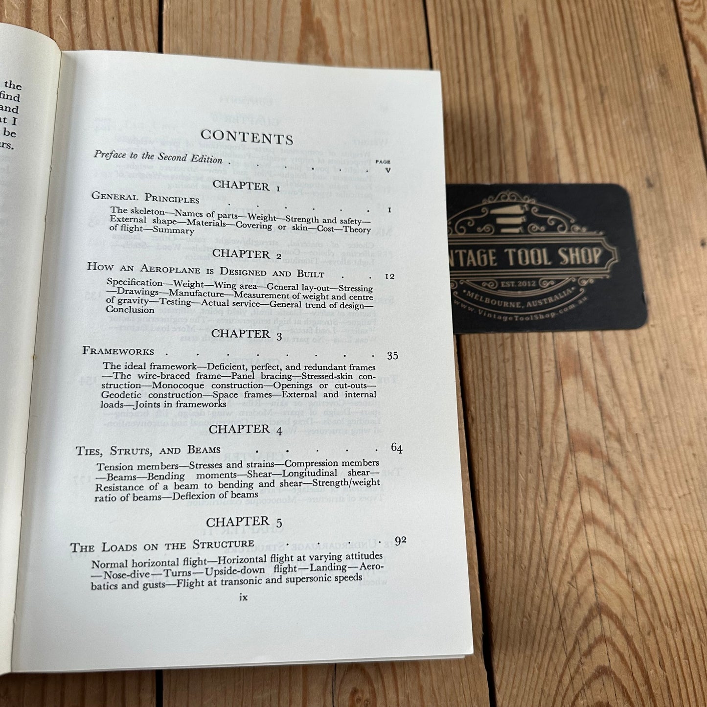 XBN171 Vintage 1972 BOOK THE AEROPLANE STRUCTURE A.C.Kermode
