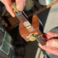H2568 GORGEOUS! Vintage DISSTON USA No:95 BRASS & Rosewood Mortise GAUGE