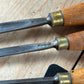 H2428 Vintage SET of 3 x ADDIS England Carving GOUGE CHISELS